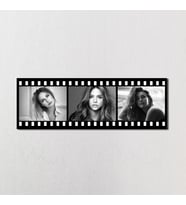 3 Fotoğraflı Film Şeridi Temalı Kolaj Kanvas Tablo