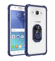 Galaxy J7 Kılıf Mola Kenar Köşe ve Yüzük Kısımları Renkli Kılıf (Lacivert)