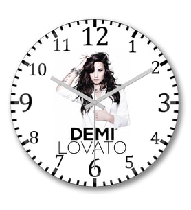Demi  Lovato  Duvar Saati Bombeli Gercek Cam