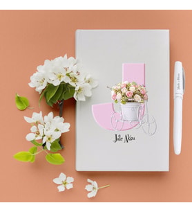 İsime Özel Hediye Harf Defter Kalem Seti - 26 (Beyaz)