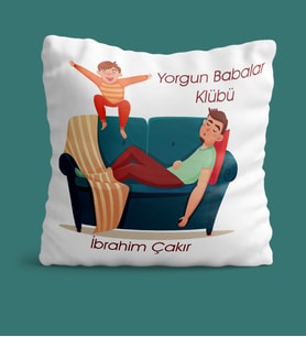 BK Gift Kişiye Özel Babalar Günü Temalı Yastık 21623