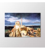 Arty Tablo Göl Yanında Van Kalesi Tablo (Karışık)