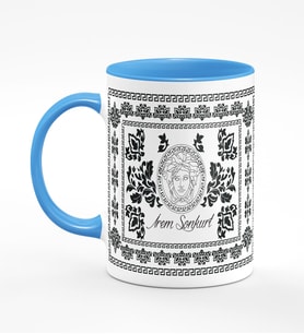 BK Gift Kişiye Özel Etnik Mavi Kupa Bardak M1