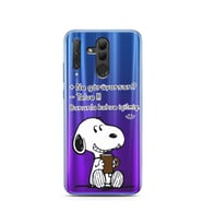 Snoopy Tasarımlı Süper Şeffaf Silikon Telefon Kılıfı Huawei Honor 20 Lite 