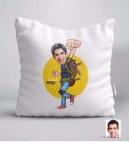 BK Gift Kişiye Özel Erkek PUBG Karikatürlü Yastık-3 (Beyaz)