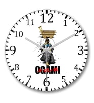 Ogami Duvar Saati Bombeli Gercek Cam
