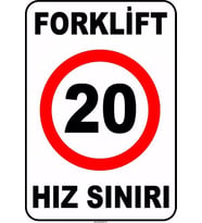 At 1426 - Forklift Açık Alan Hız Sınırı, 20 Km/Saat