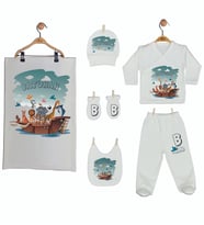 Pia Baby Gl 1947-07 İsme Özel Battaniye Zıbın Set