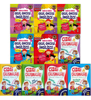 Okul Öncesi İngilizce ve Çizgi Çalışmaları Eğitim Seti 10 Kitap
