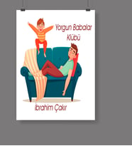BK Gift Kişiye Özel Babalar Günü Temalı Afiş Poster  50x70 Cm 21644