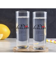 BK Gift Kişiye Özel Renkli Baskılı Mânâ Hemdem Tasarımlı İkili Vodka Bardağı-1 (Beyaz)