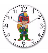 Judge Dredd Duvar Saati Bombeli Gercek Cam