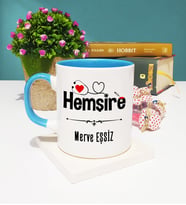 Hemşire Kupa Bardak Mavi