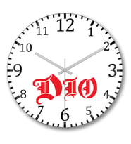 Dio Logo Duvar Saati Bombeli Gercek Cam