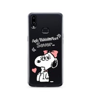 Snoopy Tasarımlı Süper Şeffaf Silikon Telefon Kılıfı Samsung A10s