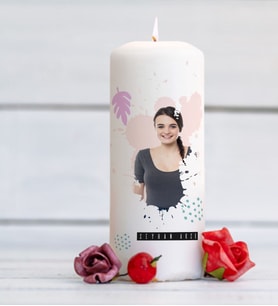 BK Gift Kişiye Özel İsimli Fotoğraflı Mum - 4