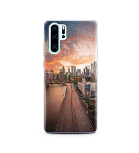 Cadde Tasarımlı Süper Şeffaf Silikon Telefon Kılıfı Huawei P30 Pro 