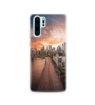 Cadde Tasarımlı Süper Şeffaf Silikon Telefon Kılıfı Huawei P30 Pro 