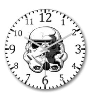 Stormtrooper Duvar Saati Bombeli Gercek Cam