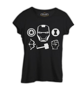 Hunters Siyah Kadın Tshirt