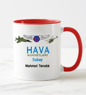 Hava Kuvvetleri Subay Kupa Bardağı Kırmızı
