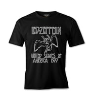 Led Zeppelin - 1977 Siyah Erkek Tshirt