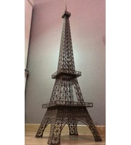 Lazer Kesim Metal Eyfel Kulesi Hediye Hediyelik Ev Ofis Dekor Dekorasyon Süs Dekoratif 137*37,5 cm