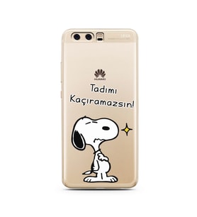 Snoopy Tasarımlı Süper Şeffaf Silikon Telefon Kılıfı Huawei P10 