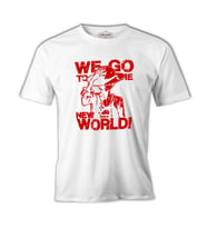 One Piece - We Go to the New World Beyaz Erkek Tshirt