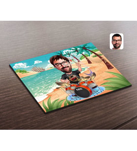BK Gift Kişiye Özel Erkek Baterist Karikatürlü Ahşap Puzzle-1