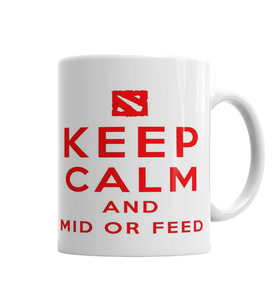 Keep Calm And Mid Or Feed Kupa Bardak Porselen