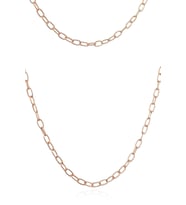 Oval Zincir Kolye - Rose