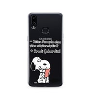 Snoopy Tasarımlı Süper Şeffaf Silikon Telefon Kılıfı Samsung A10s