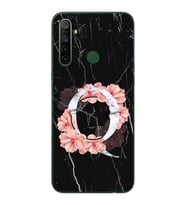 Mermer Çiçekli Harf Tasarım Süper Şeffaf Silikon Telefon Kılıfı Oppo Realmi 5i Q