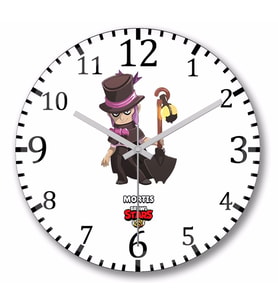 Brawl Stars Mortıs Duvar Saati Bombeli Gercek Cam