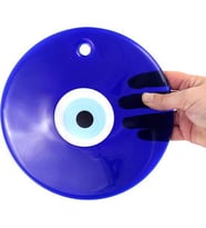 CajuArt Büyük Boy 22 cm Çap Delikli Nazar Boncuğu Nazarlık (Mavi)