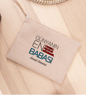 Dünyanın En İyi Babası Keten Bez El Çantası
