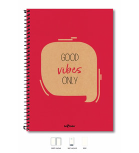 A4 Defter Düz 200 syf Kırmızı Eco