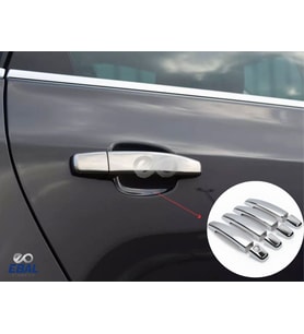 Opel Corsa E Krom Kapı Kolu 4 Kapı 2014-2019 Uyumlu Paslanmaz Krom Çelik