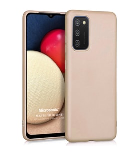 Microsonic Matte Silicone Samsung Galaxy A02s Kılıf Gold