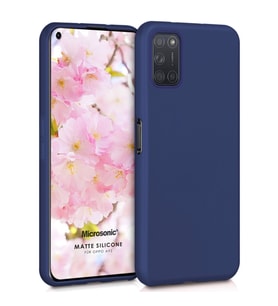 Microsonic Matte Silicone Oppo A92 Kılıf Lacivert