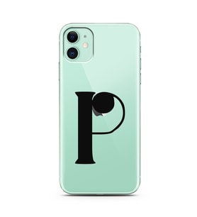 Iphone 11 Harf Tasarımlı Telefon Kılıfı P-Harfi 
