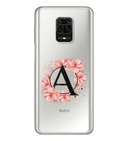 ÇiçekliHarfTasarımSüperŞeffafSilikonTelefonKılıfıXiomaiRedmiNote9Pro-Note9sA-Har