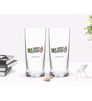 BK Gift Kişiye Özel Renkli Baskılı Bursa Tasarımlı Turistik İkili Rakı Bardağı Seti-1 (Beyaz)