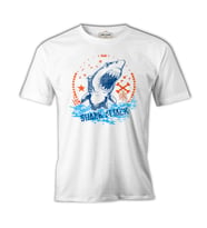 Shark Attack Beyaz Erkek Tshirt