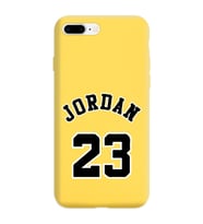 Iphone 8 Plus Air Jordan Tasarımlı Sarı Lansman Telefon Kılıfı