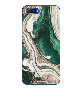 Yeşil Kumsal Tasarımlı Süper Şeffaf Silikon Telefon Kılıfı Oppo Realmi C2