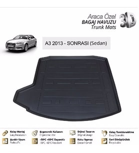 Audi A3 Sedan 2013 Model 3D Bagaj Havuzu