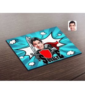 BK Gift Kişiye Özel Şövalye Karikatürlü Ahşap Puzzle-2