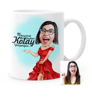 BK Gift Kişiye Özel Kolay Yetişmiyor Karikatür Beyaz Kupa Bardak  3